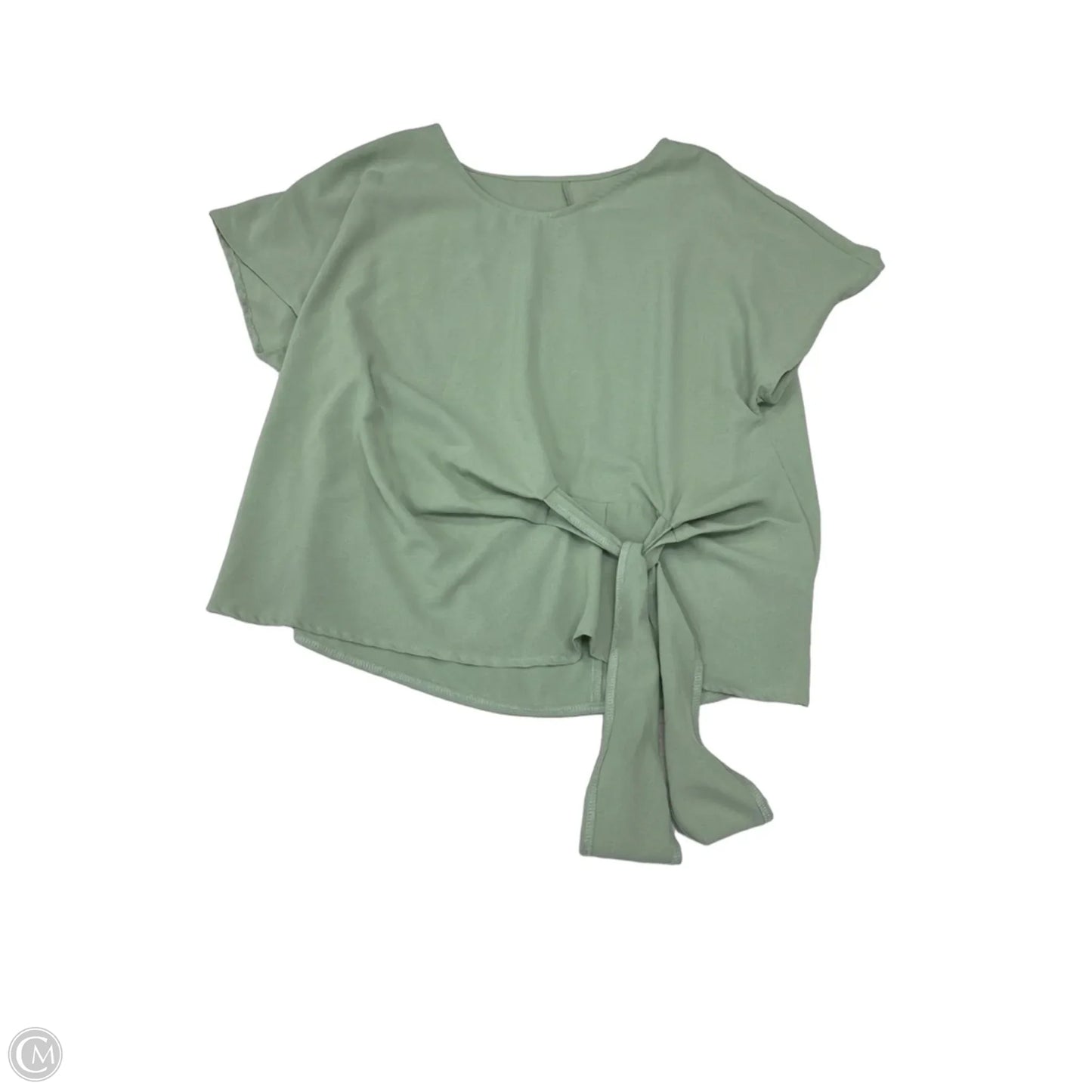 Blouse Short Sleeve By Shein In Green, Size: 2x