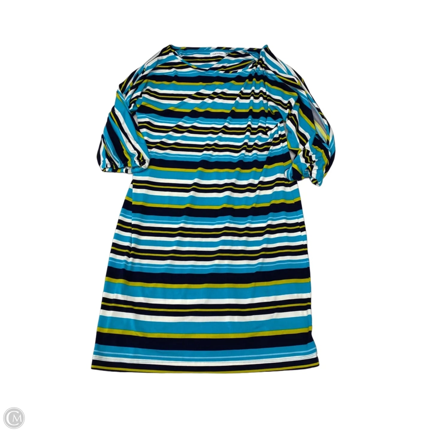 Dress Work By Calvin Klein In Striped Pattern, Size: L