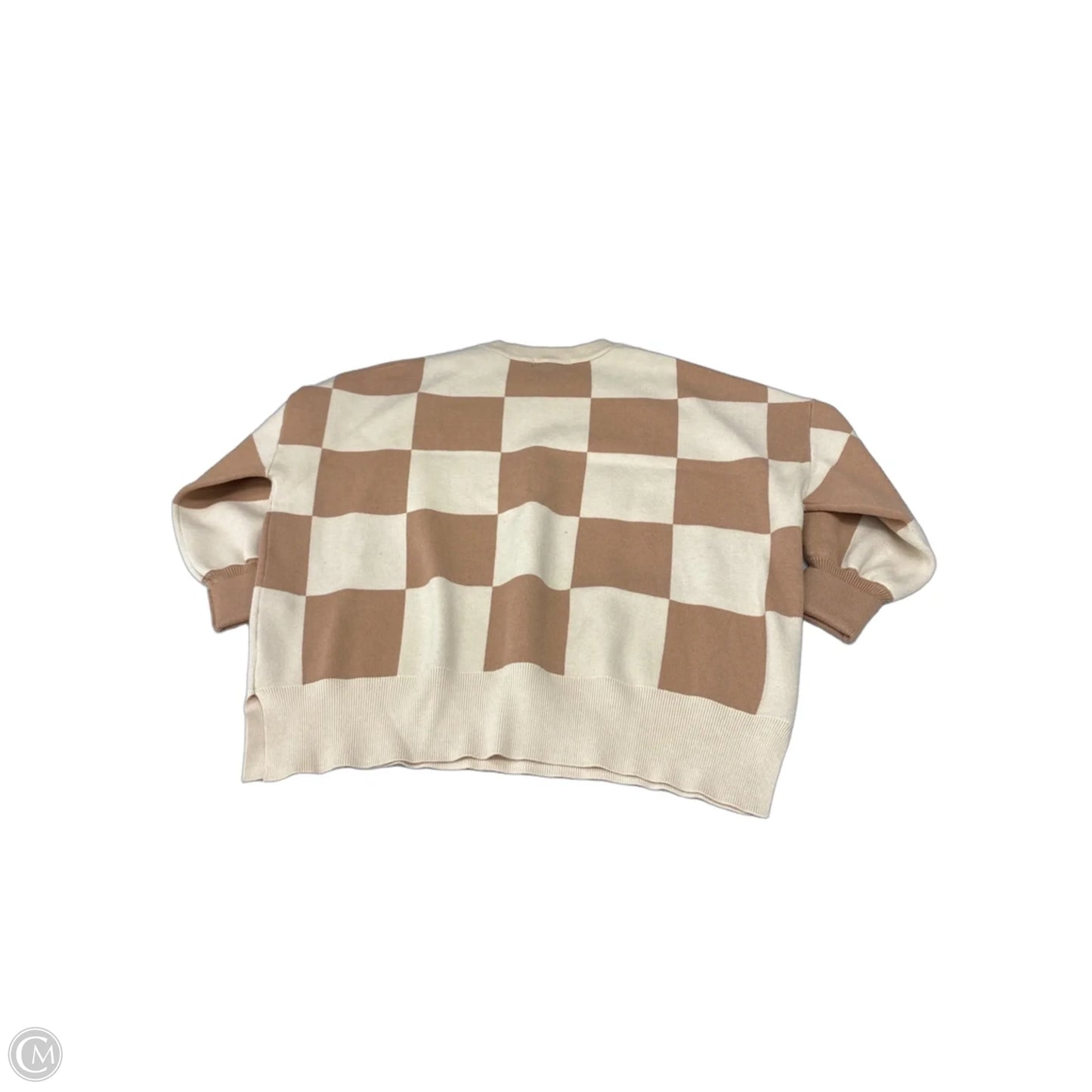 Sweater By Lillusory In Checkered Pattern, Size: M