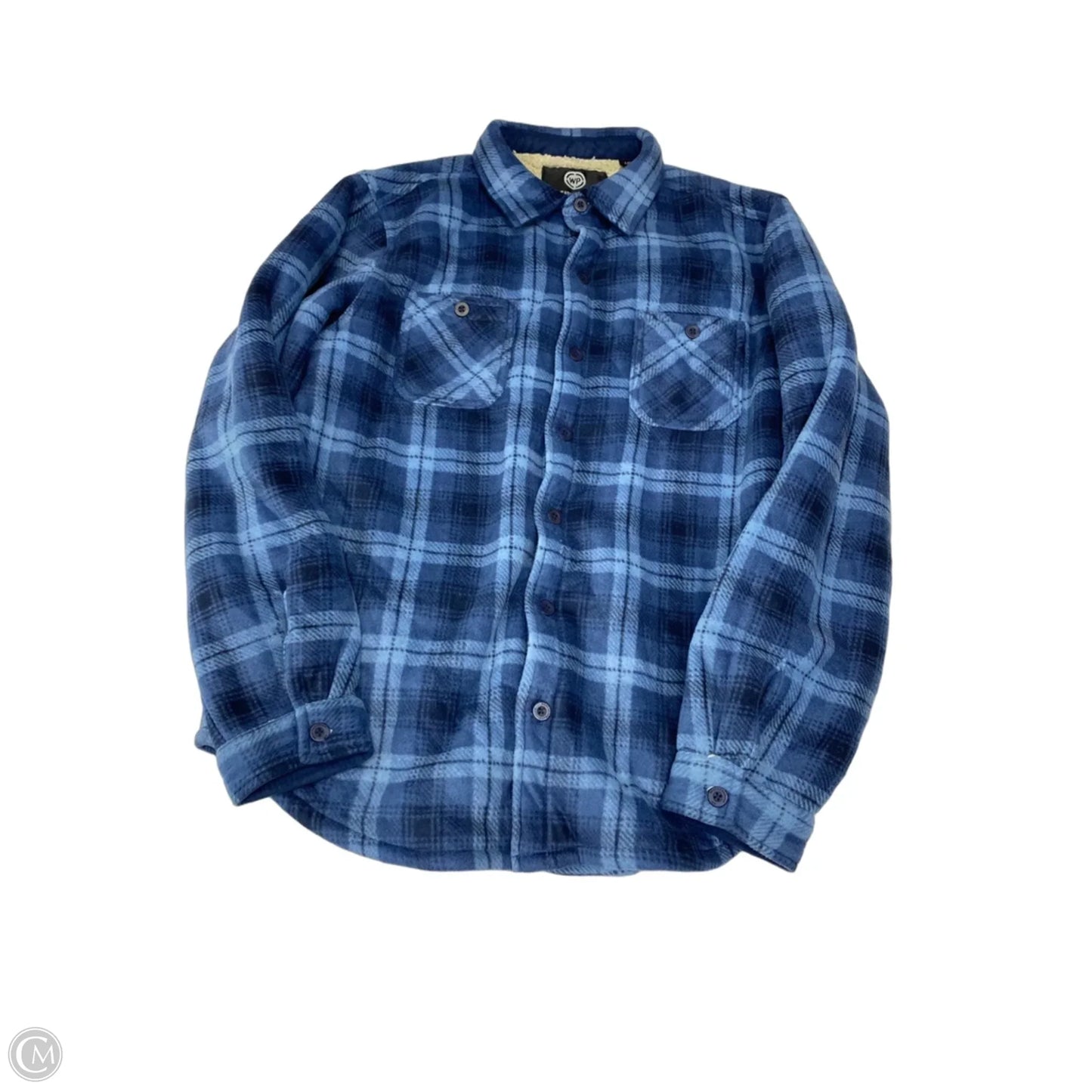 Coat Faux Fur & Sherpa By Weatherproof In Plaid Pattern, Size: L
