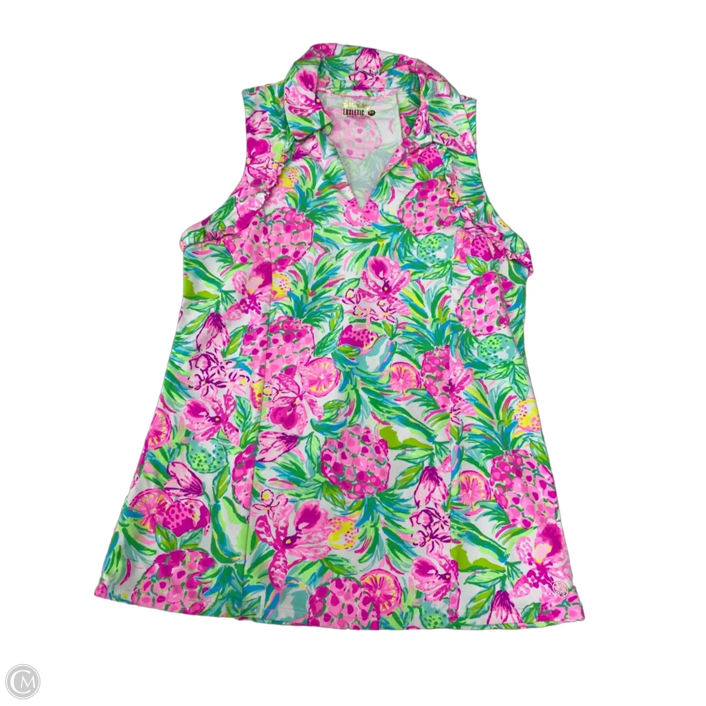 Top Sleeveless Designer By Lilly Pulitzer In Green, Size: M