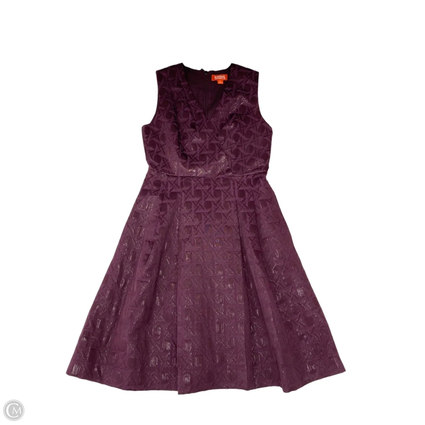 Dress Work By Kirna Zabete In Maroon, Size: Xs
