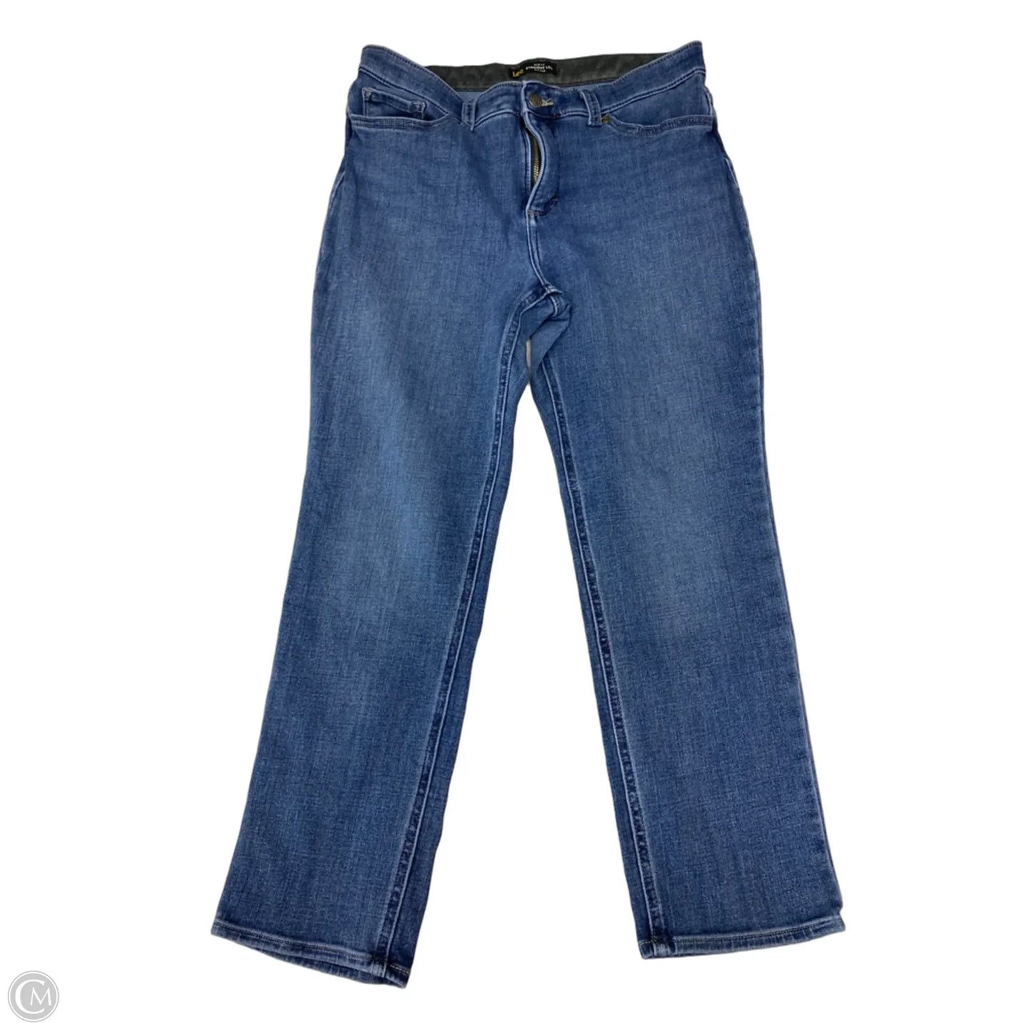 Jeans Straight By Lee In Blue Denim, Size: 12p