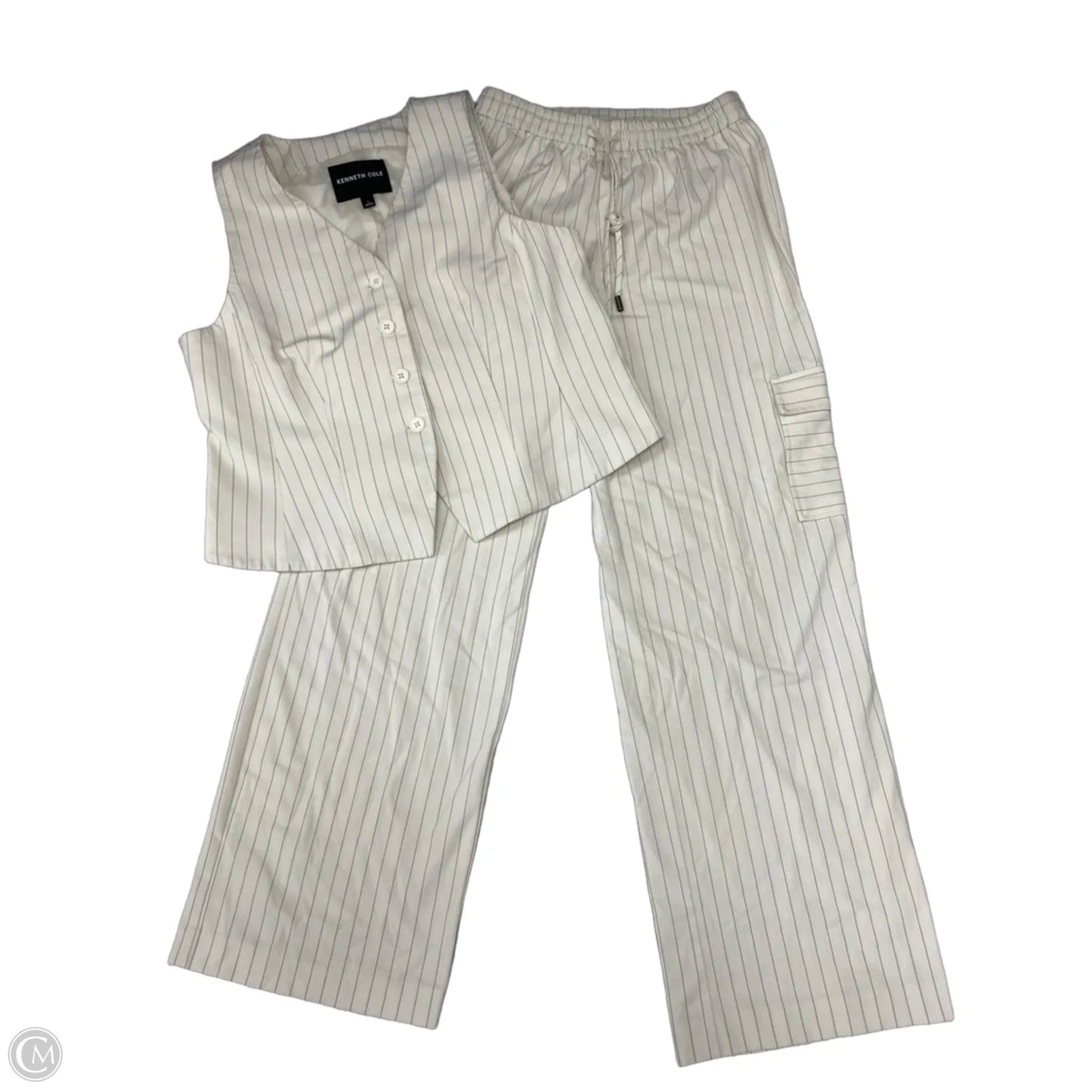 Pants Set 2pc By Kenneth Cole In Cream, Size: L