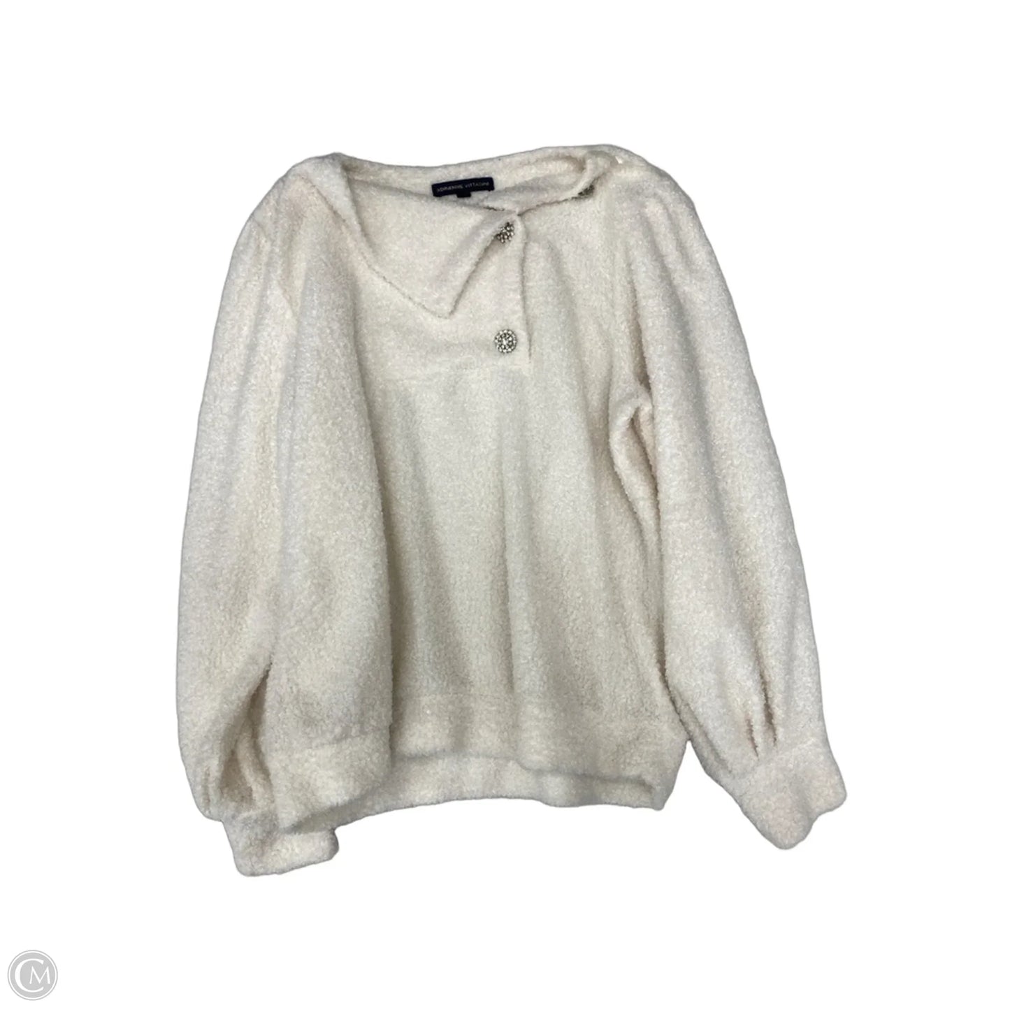 Sweater By Adrienne Vittadini In Cream, Size: L