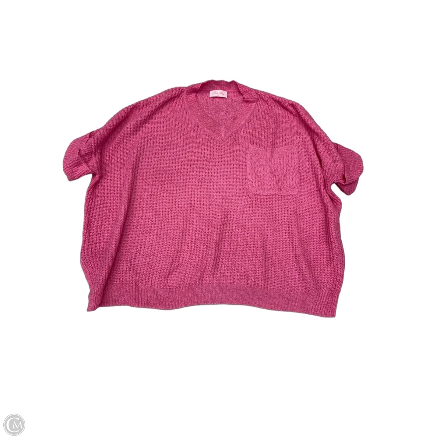 Sweater Short Sleeve By Pink Lily In Pink, Size: S