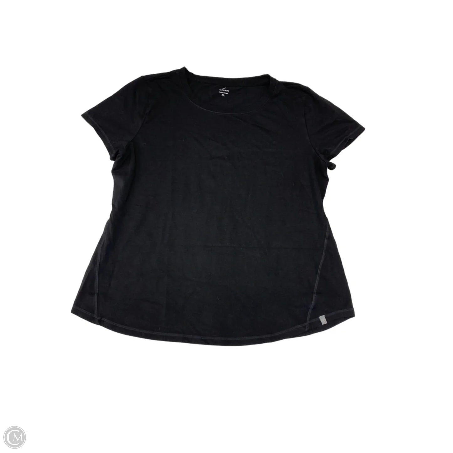 Top Short Sleeve Basic By Talbots In Black, Size: Xl