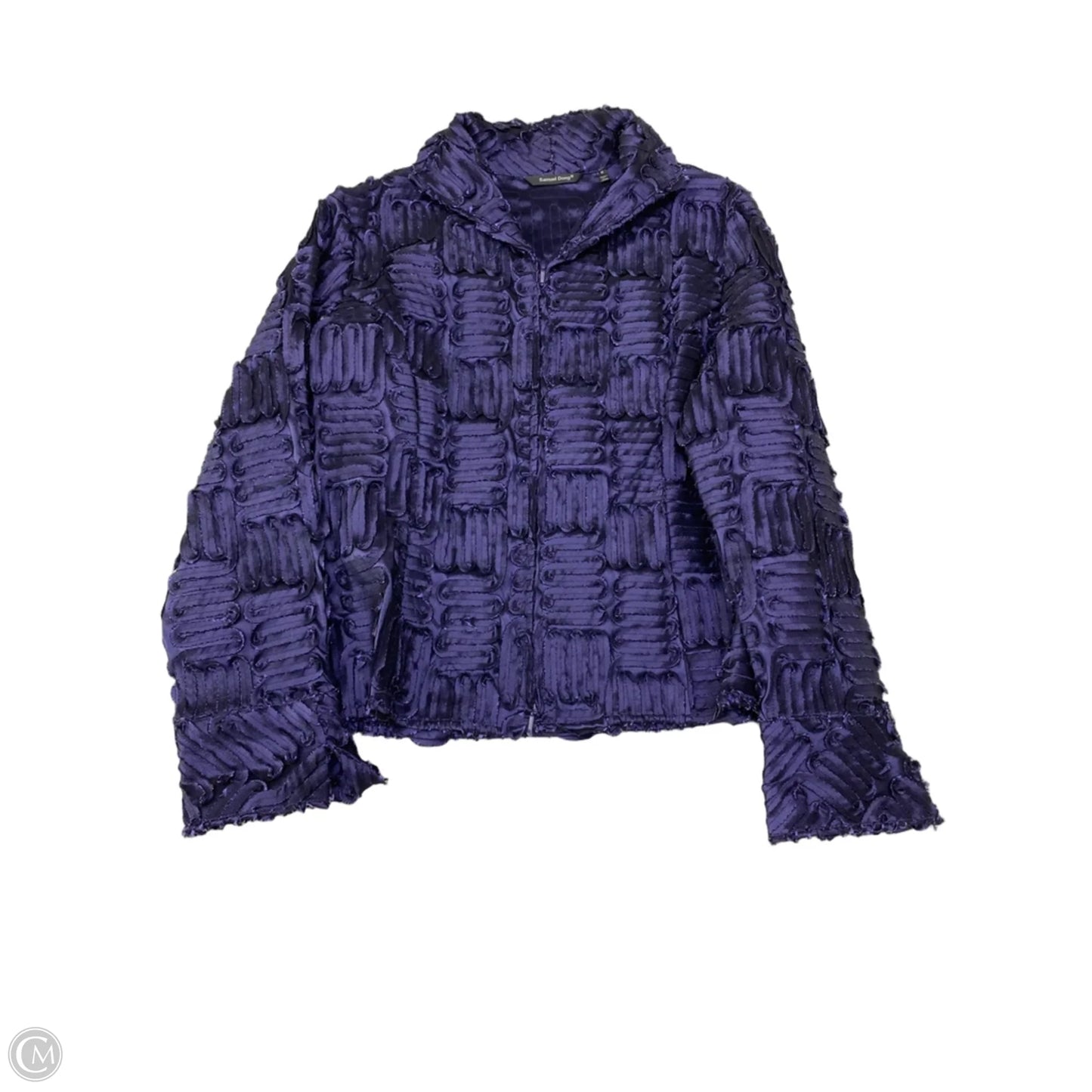 Jacket Shirt By Samuel Dong In Purple, Size: M