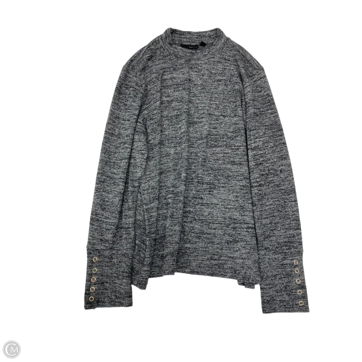 Top Long Sleeve By Rafaella In Grey, Size: Xl