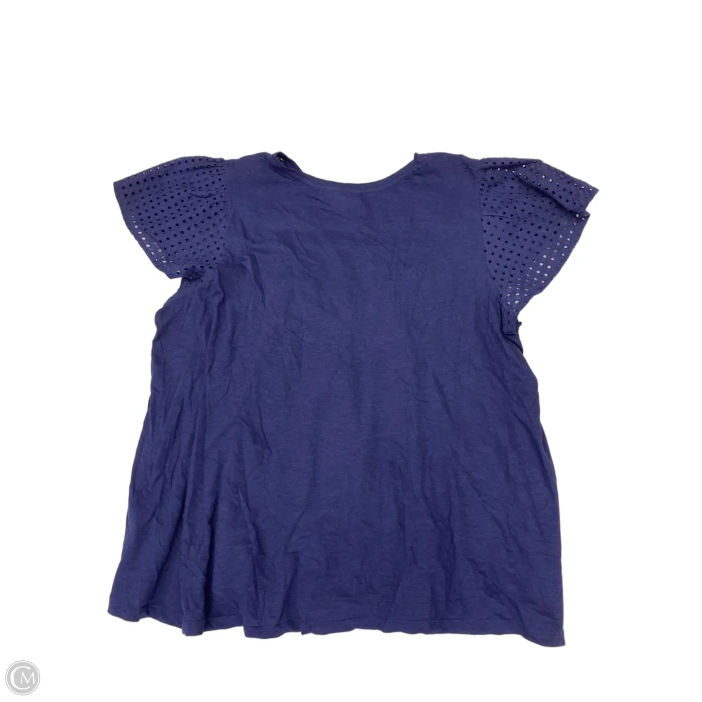 Top Short Sleeve Basic By Lane Bryant In Navy, Size: 3x