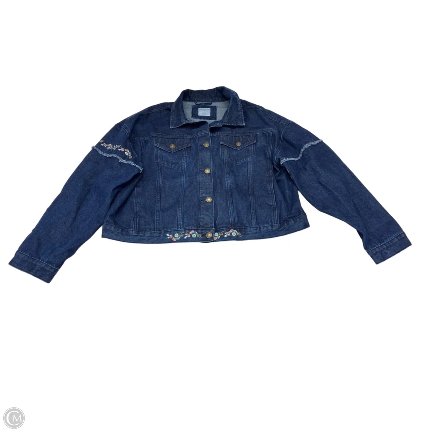 Jacket Denim By Chicsoul In Blue Denim, Size: 2x
