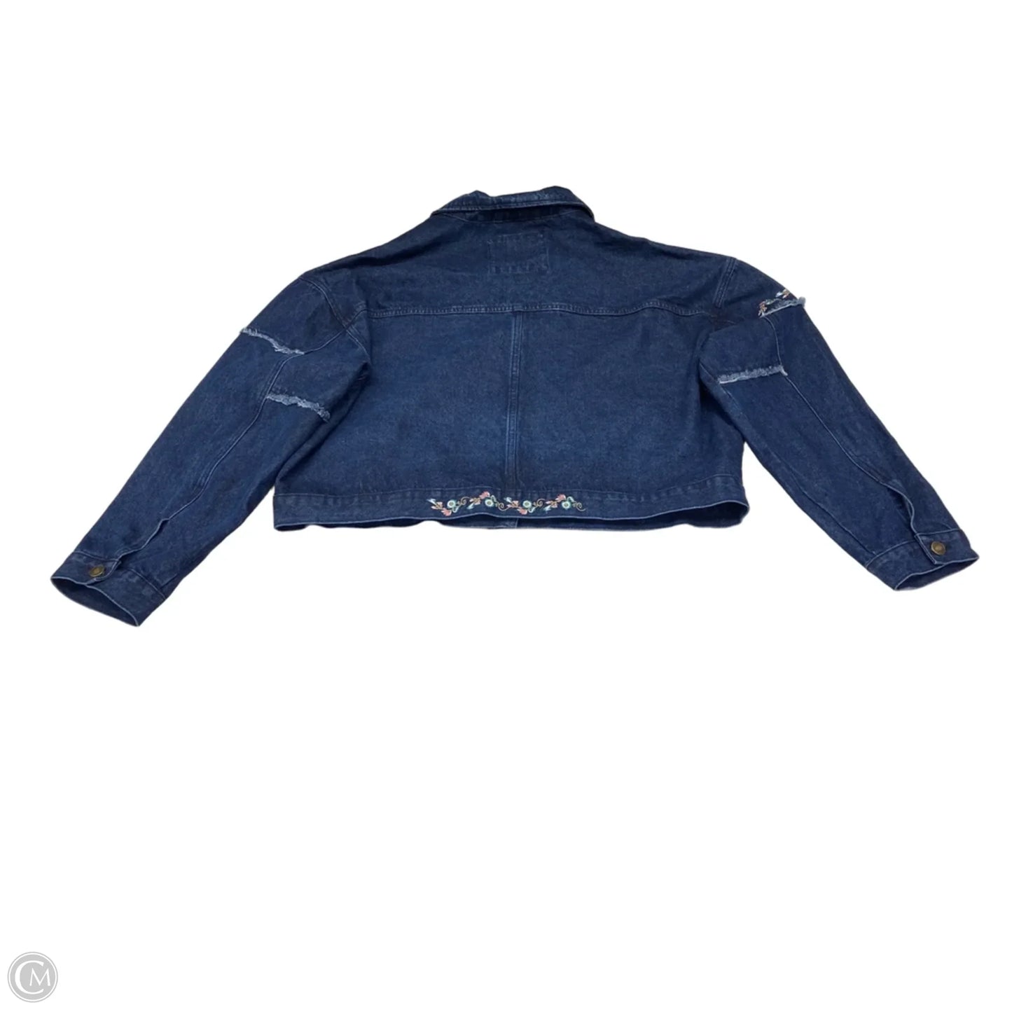 Jacket Denim By Chicsoul In Blue Denim, Size: 2x