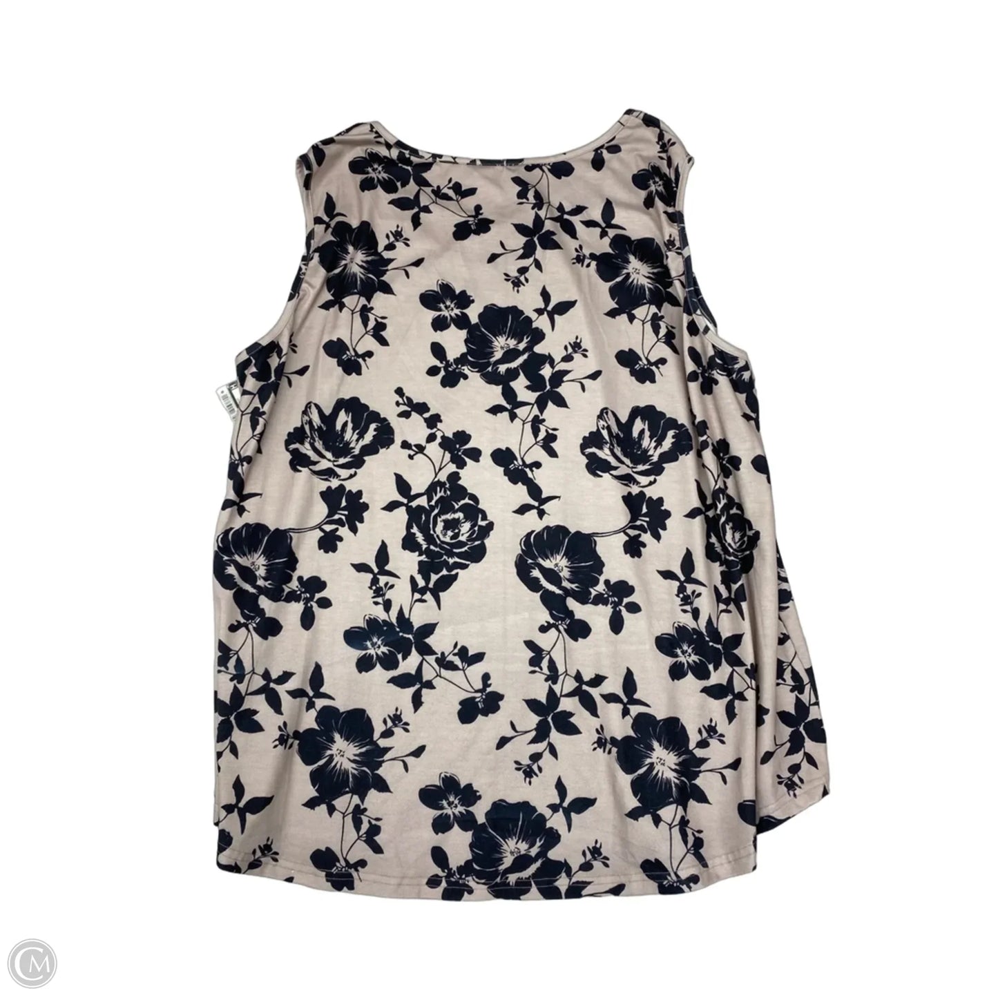Top Sleeveless Basic By Bloomchic In Black & Grey, Size: 3x