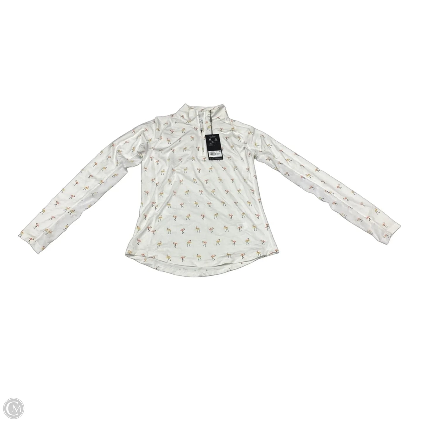 Athletic Top Long Sleeve Collar By Walter Hagen In White, Size: Xs