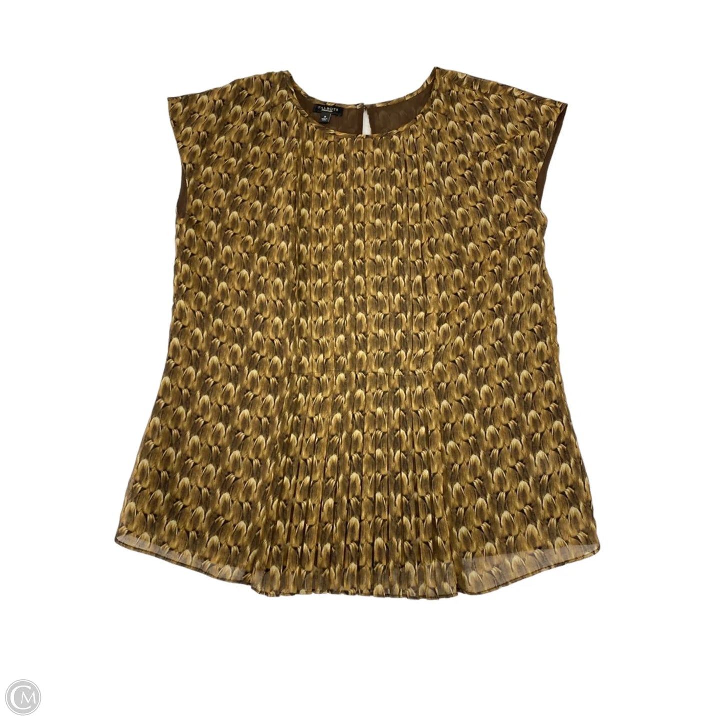 Blouse Sleeveless By Talbots In Brown, Size: M