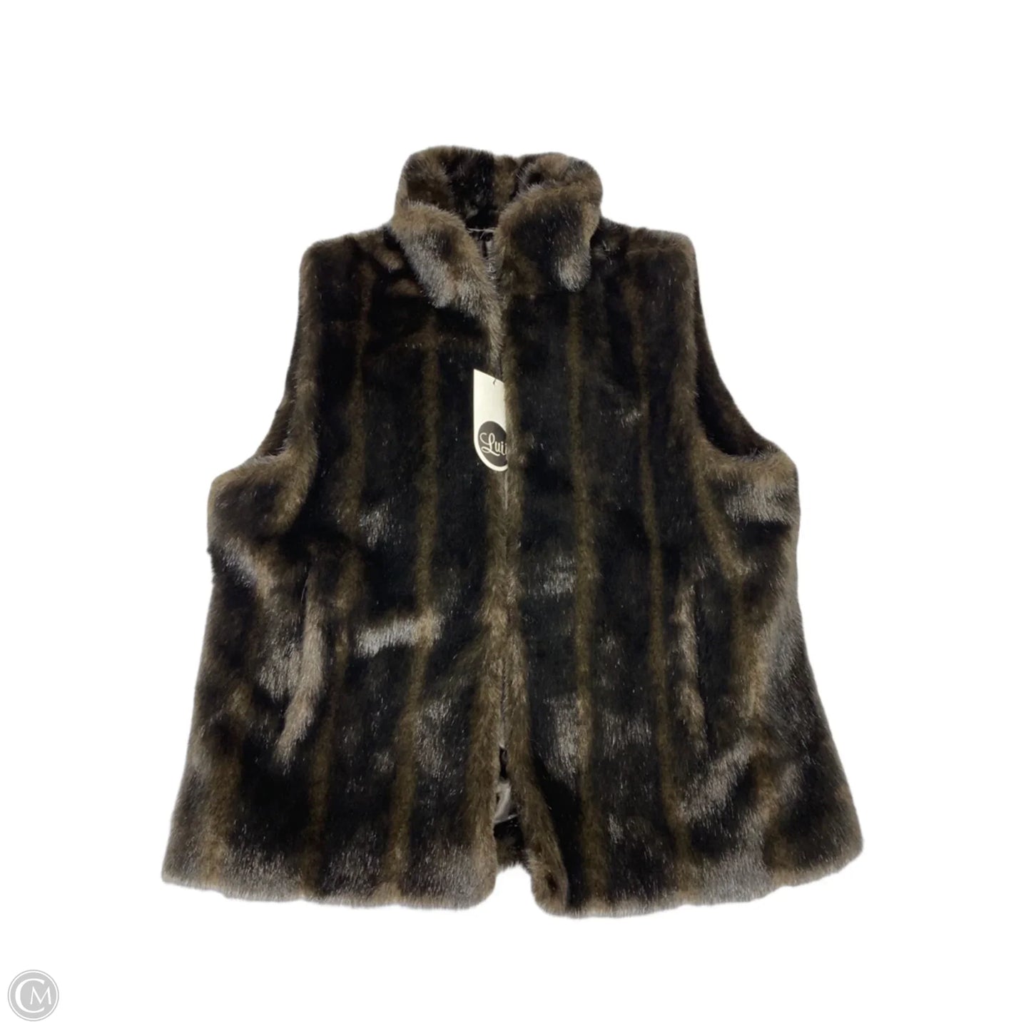 Vest Faux Fur & Sherpa By Luii In Brown, Size: M
