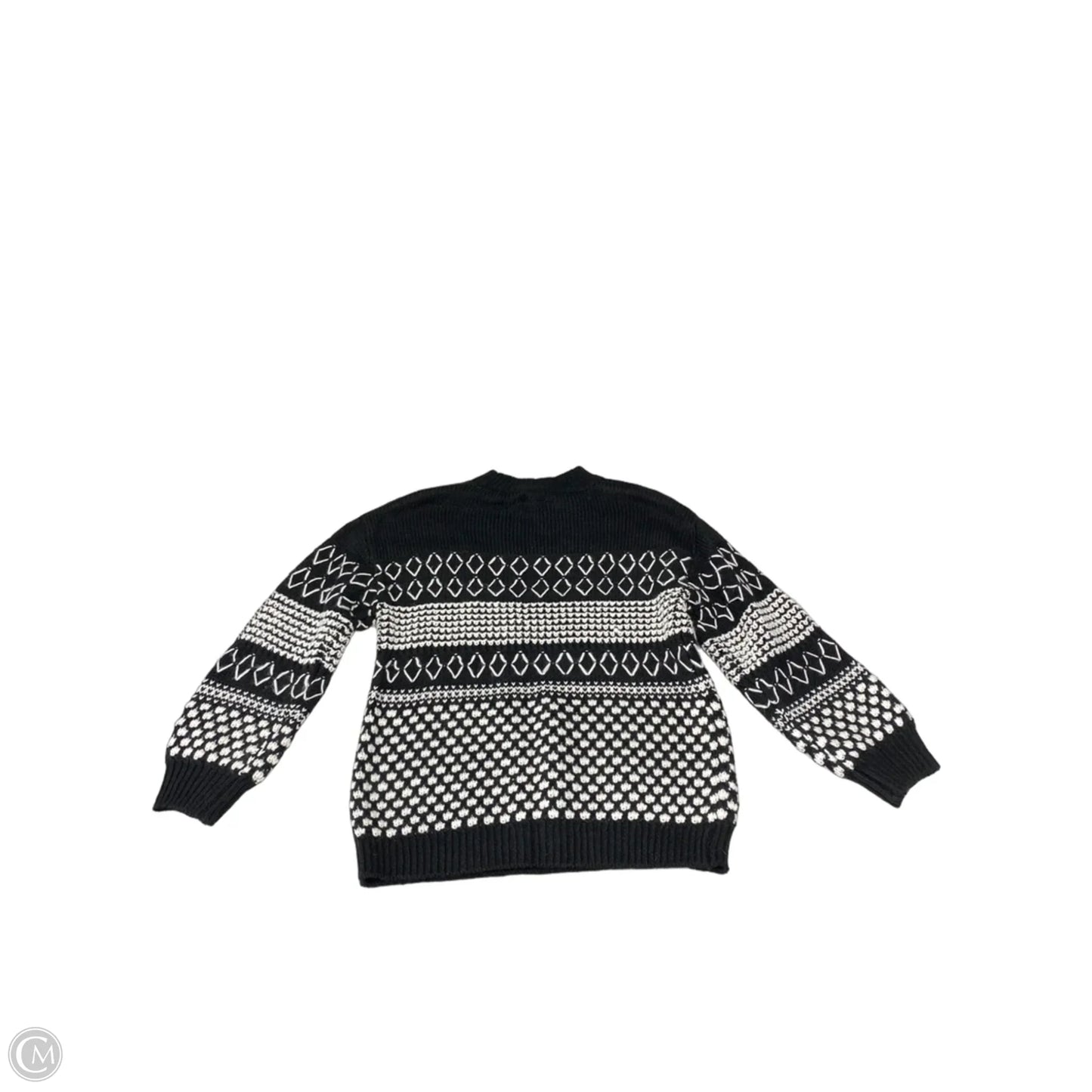 Sweater By Wonderly In Black & White, Size: M