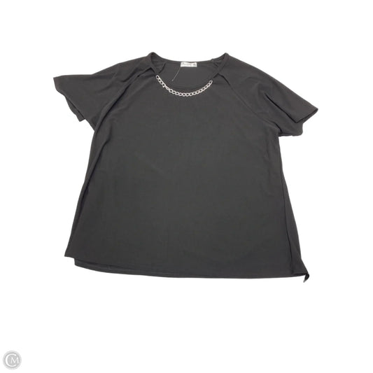 Blouse Short Sleeve By 89th And Madison In Black, Size: 3x
