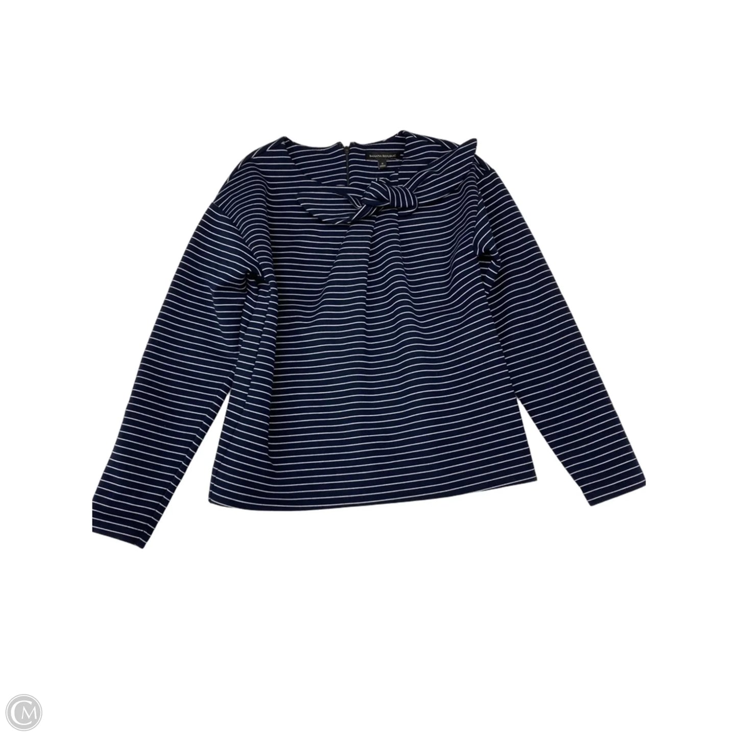 Top Long Sleeve By Banana Republic In Striped Pattern, Size: S