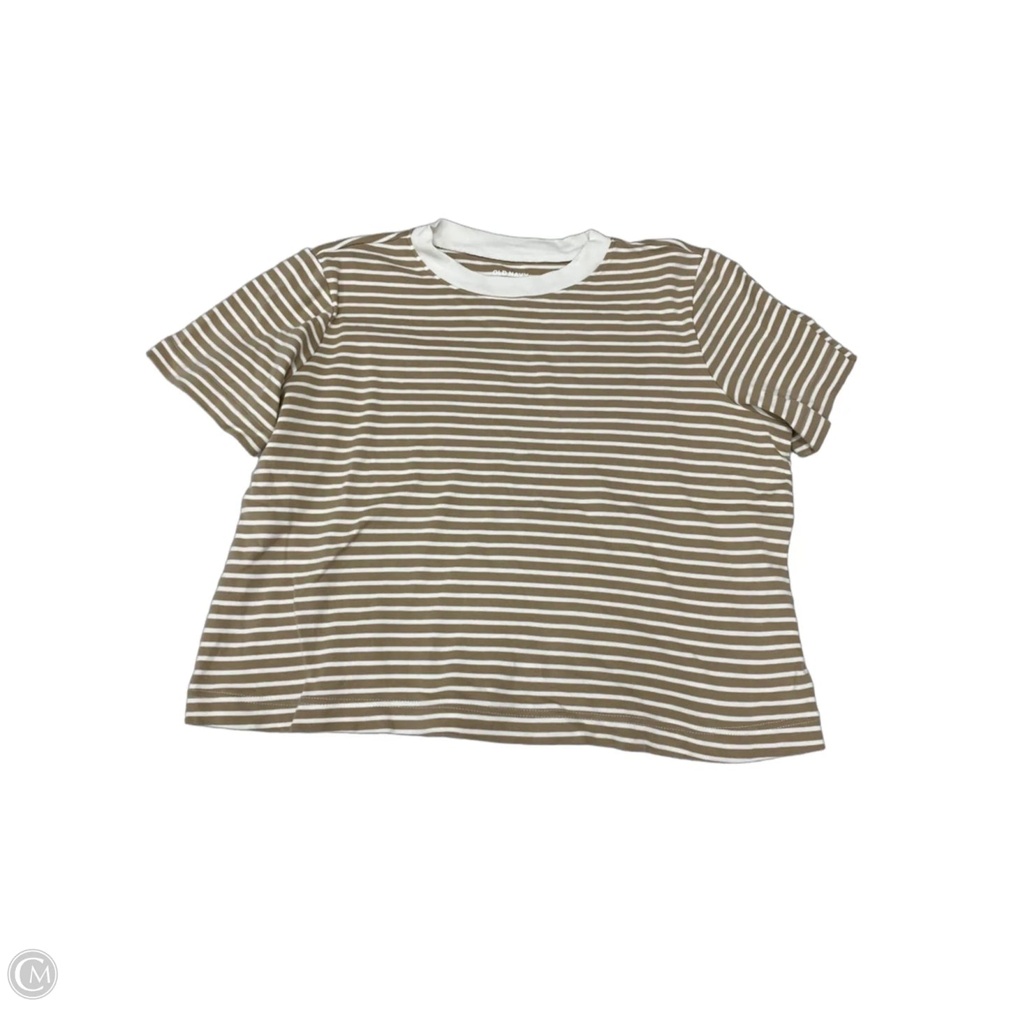 Top Short Sleeve By Old Navy In Striped Pattern, Size: M