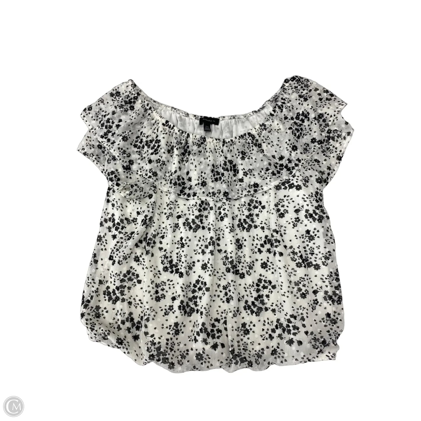 Top Short Sleeve By Tamara H In Black & White, Size: Xl