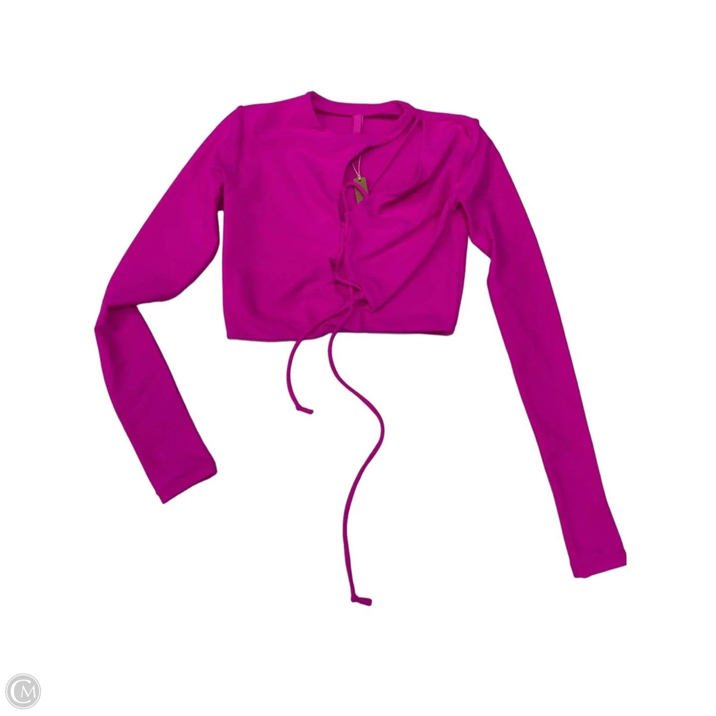 Athletic Top Long Sleeve Collar By Skims In Pink, Size: S