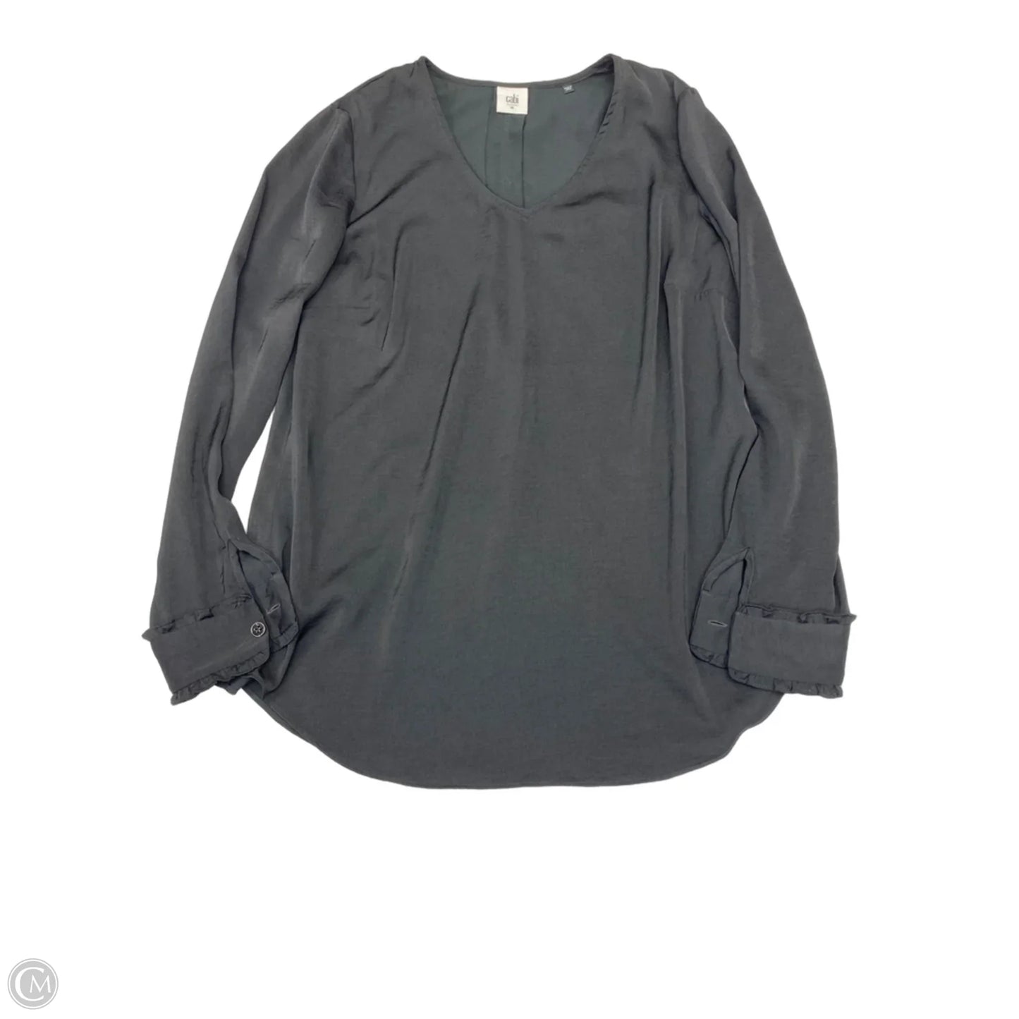 Top Long Sleeve Basic By Cabi In Black, Size: M