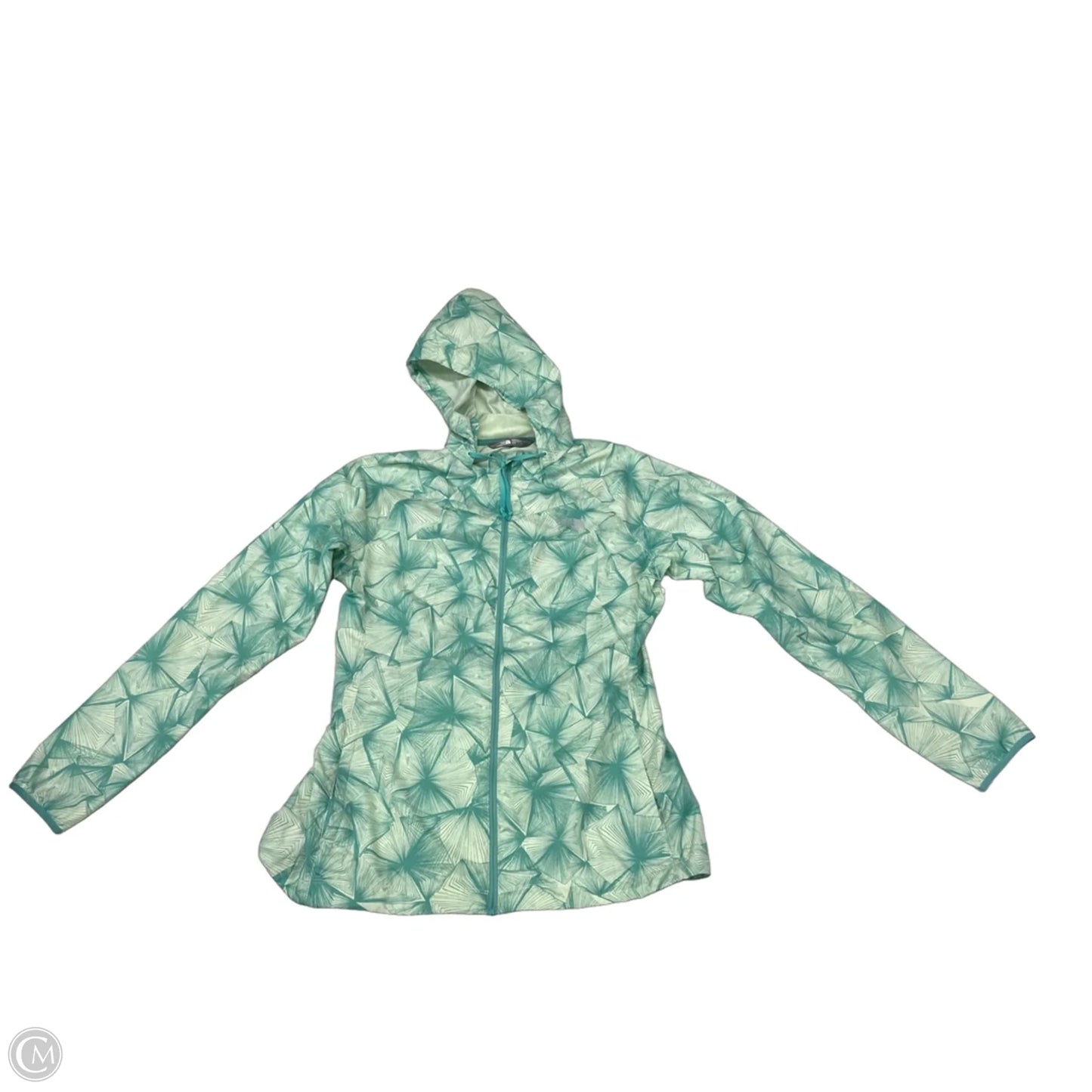 Athletic Jacket By The North Face In Cream & Green, Size: S