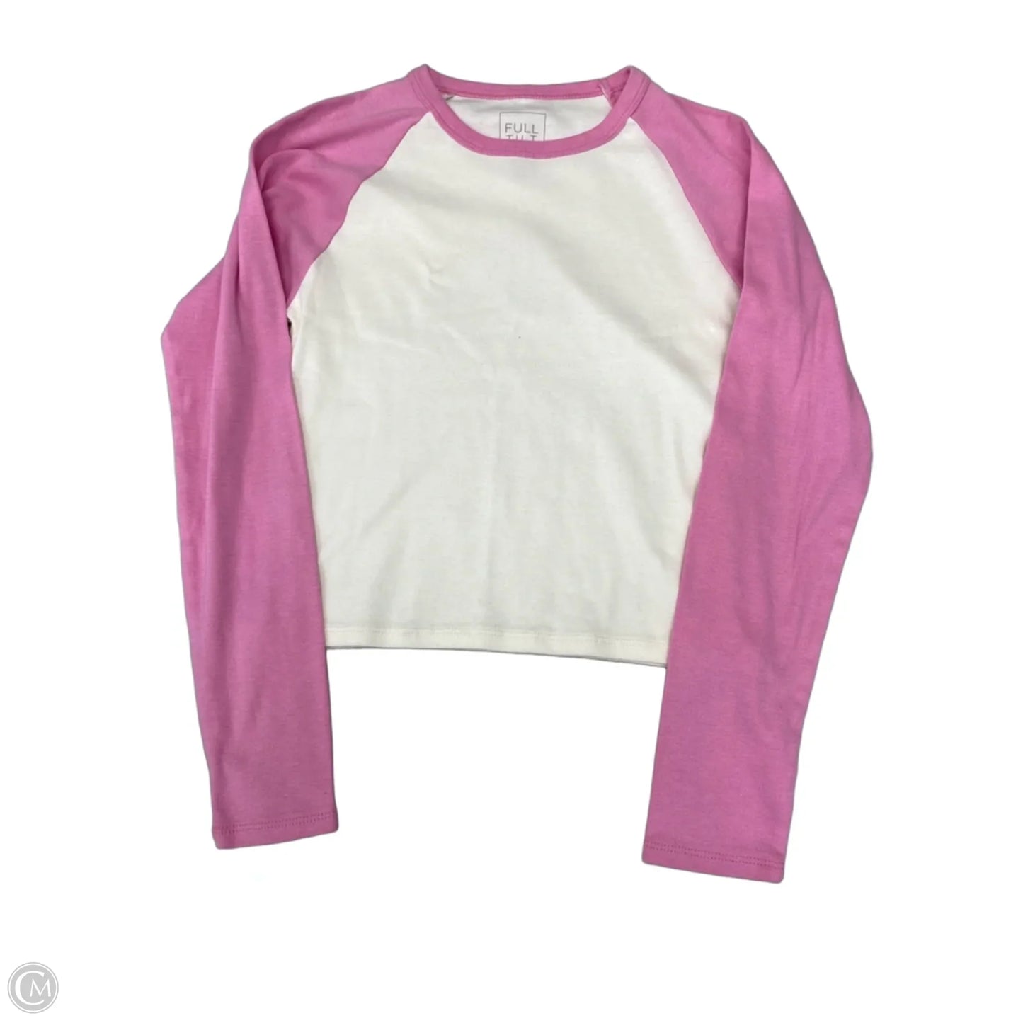 Top Long Sleeve By Full Tilt In Cream & Pink, Size: Xl