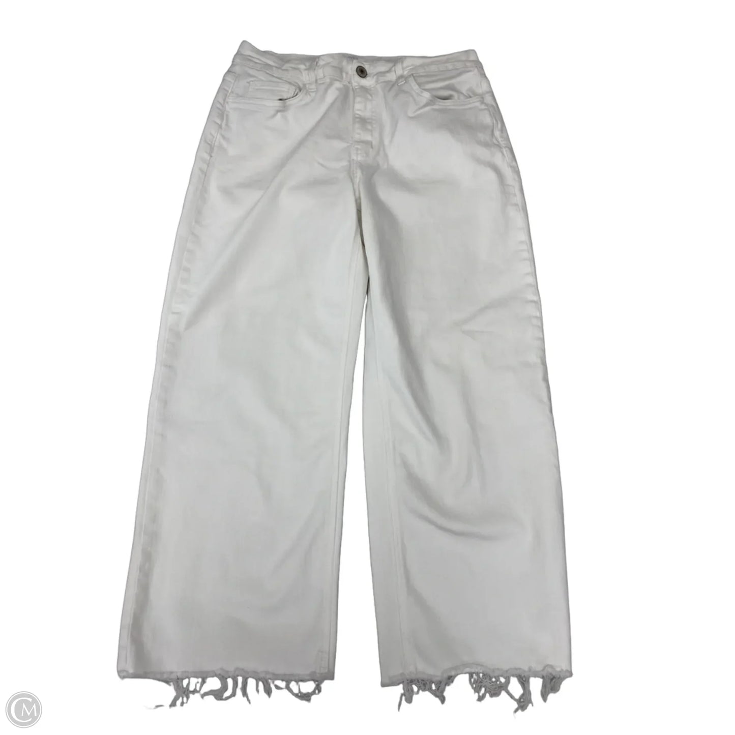 Jeans Straight By Vervet In White, Size: 16
