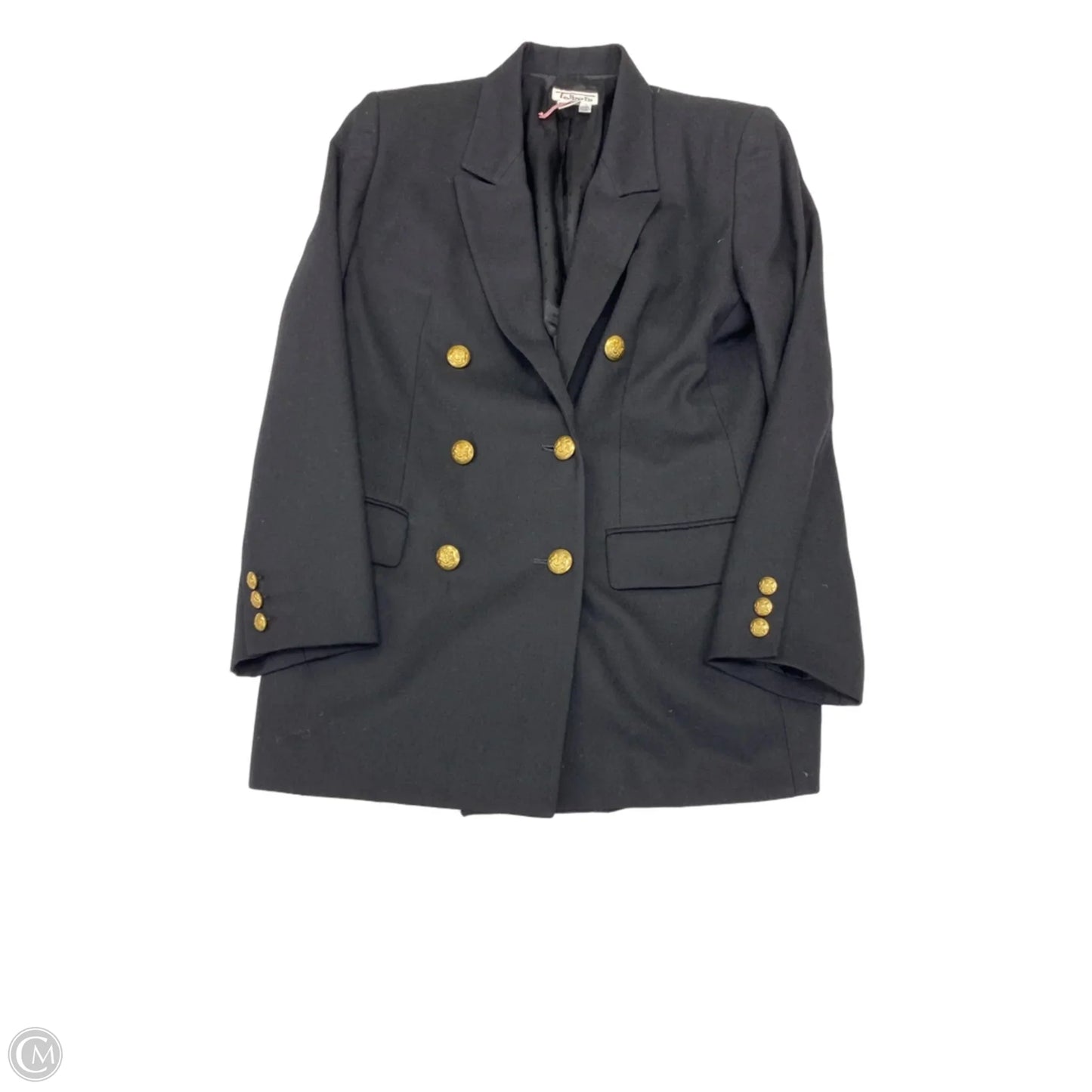 Blazer By Talbots In Black & Gold, Size: M