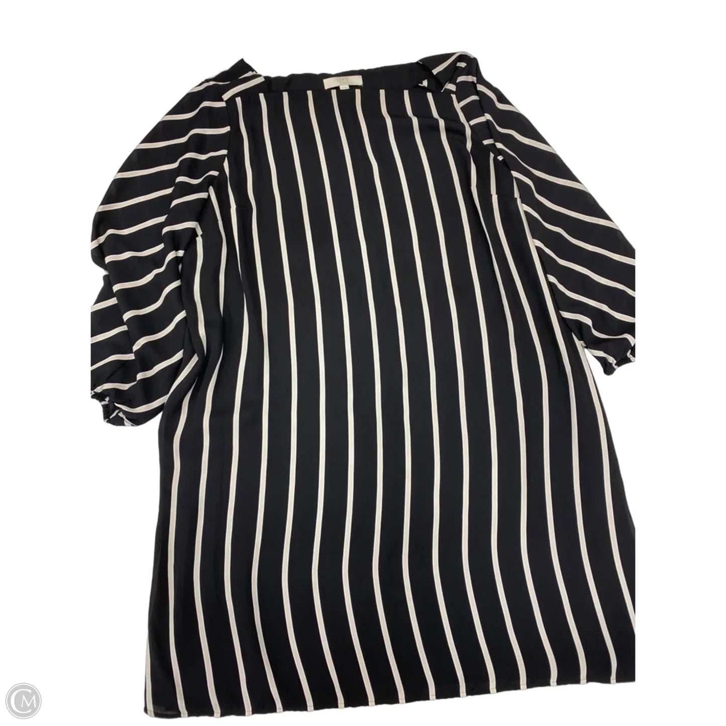 Dress Work By Loft In Black & Cream, Size: Xl
