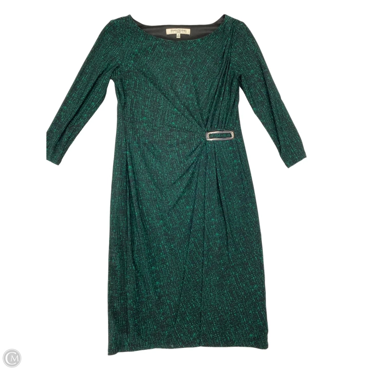 Dress Work By Evan-picone In Black & Green, Size: S