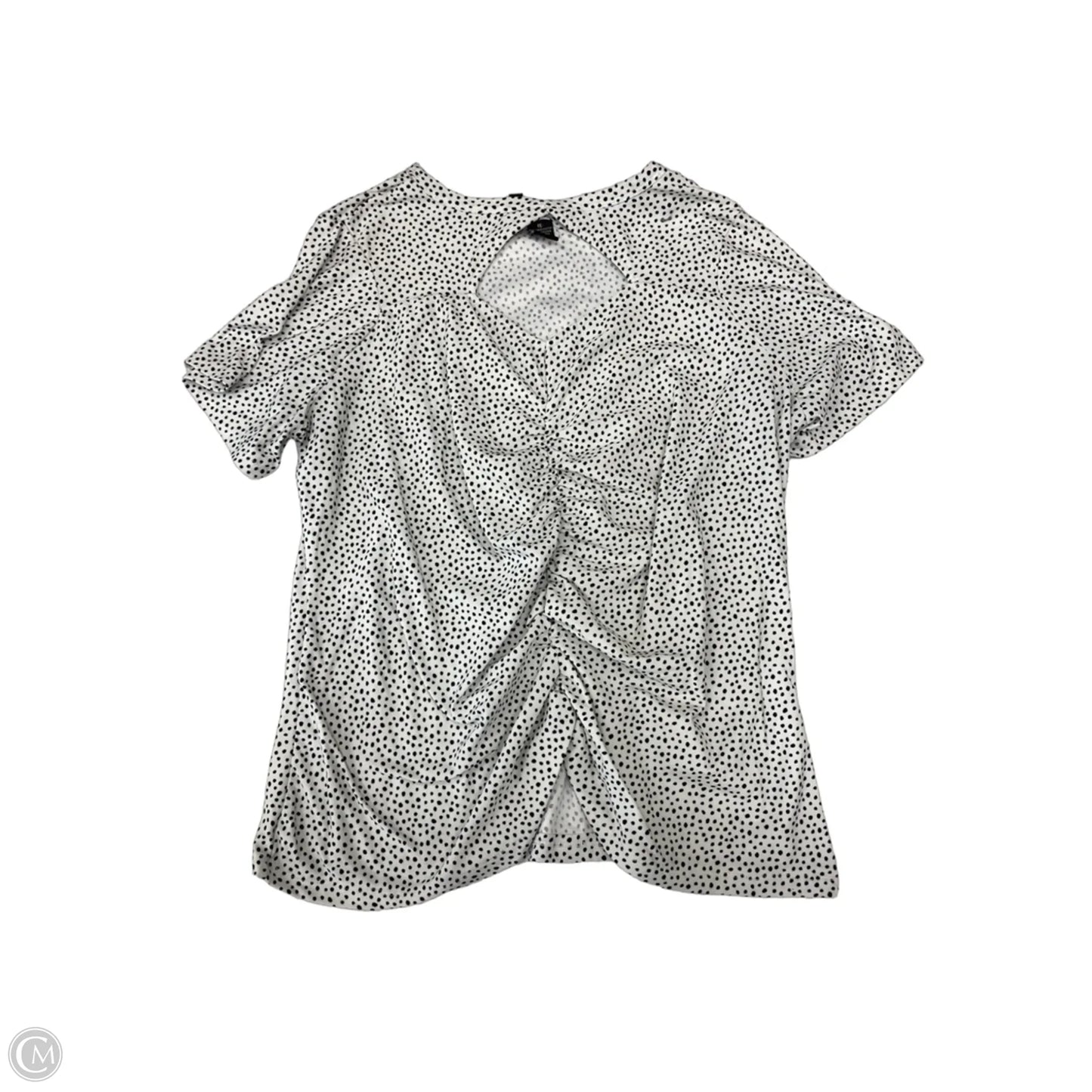 Top Short Sleeve By Cme In Black & White, Size: 1x