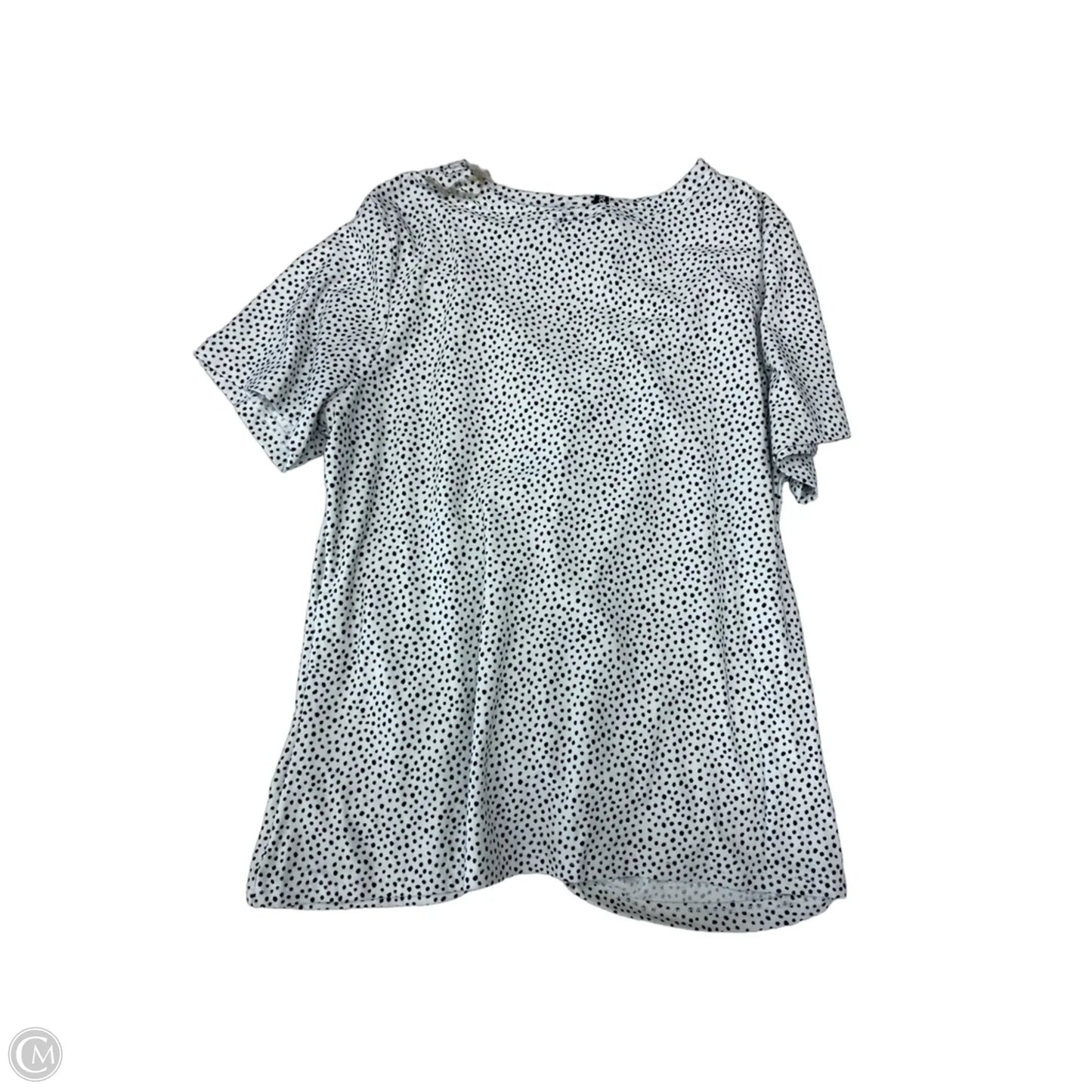 Top Short Sleeve By Cme In Black & White, Size: 1x
