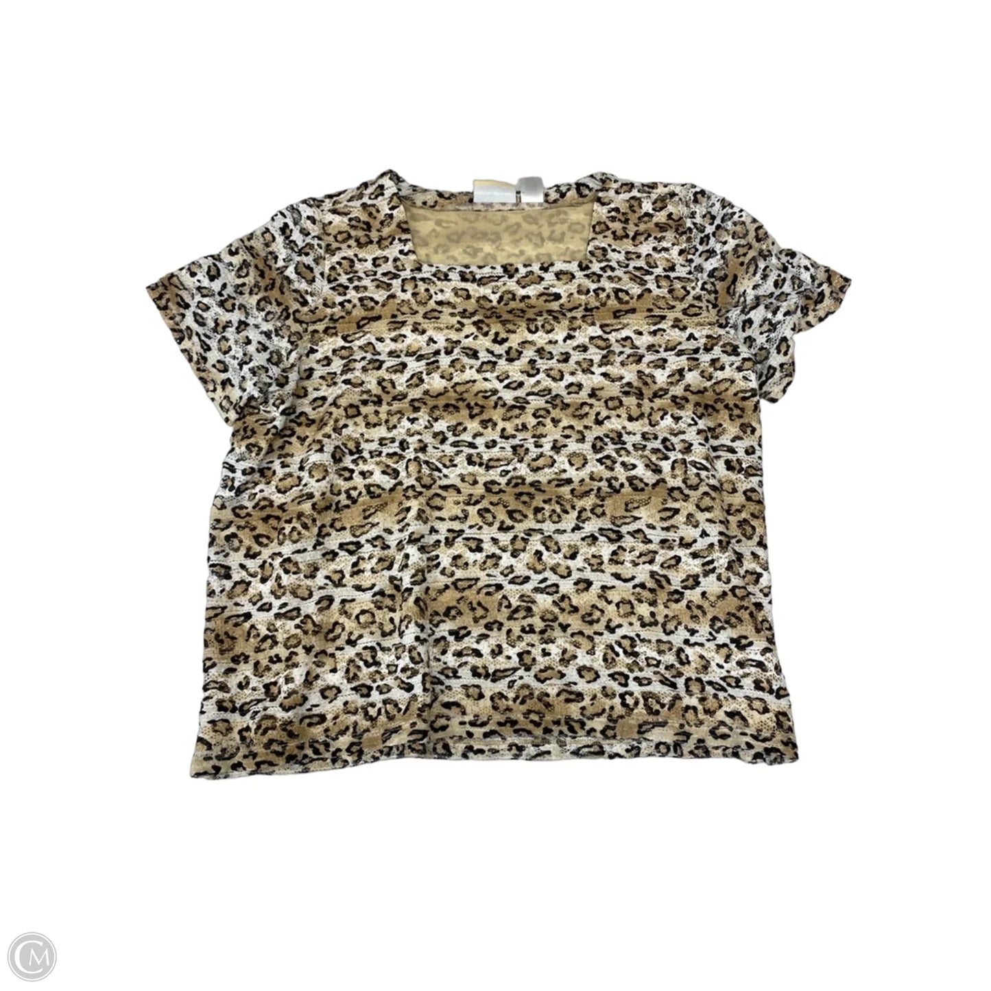 Top Short Sleeve By Alfred Dunner In Animal Print, Size: 1x