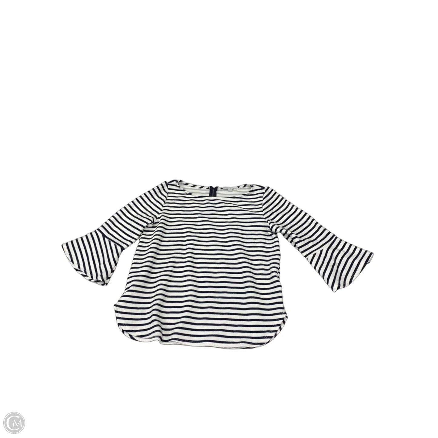 Top 3/4 Sleeve By Green Envelope In Striped Pattern, Size: M