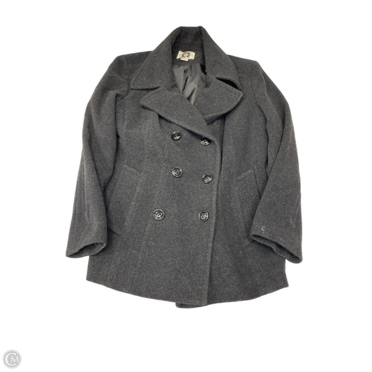 Coat Wool By Anne Klein In Black, Size: L