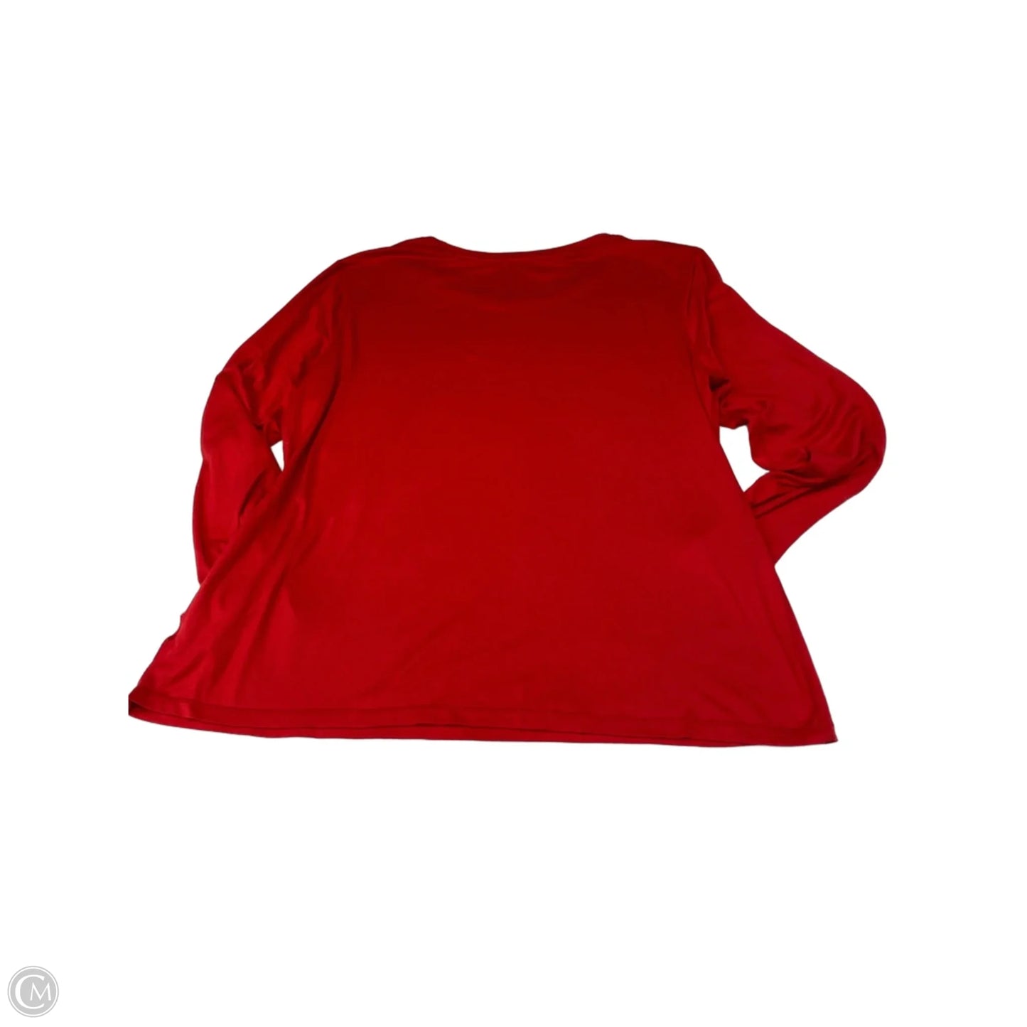 Athletic Top Long Sleeve Crewneck By Athletic Works In Red, Size: Xxl