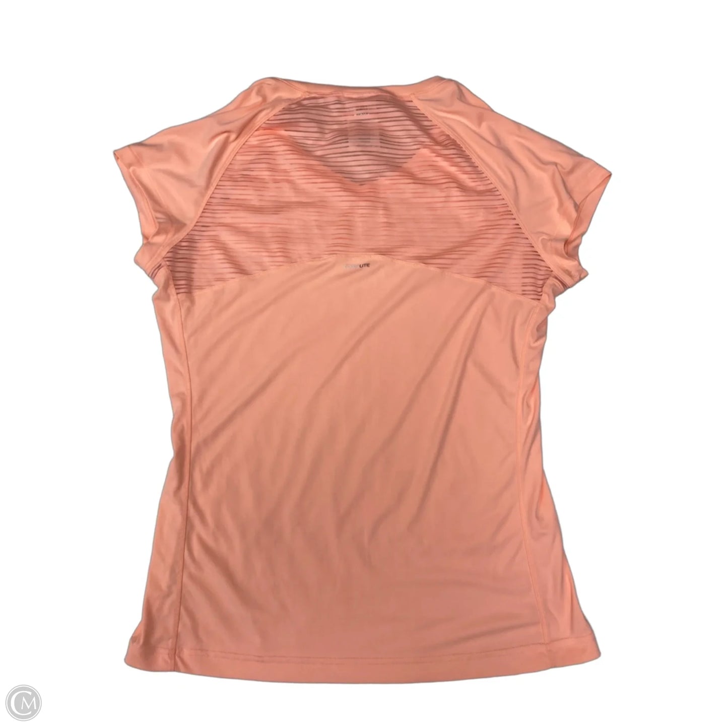 Athletic Top Short Sleeve By Adidas In Orange, Size: L