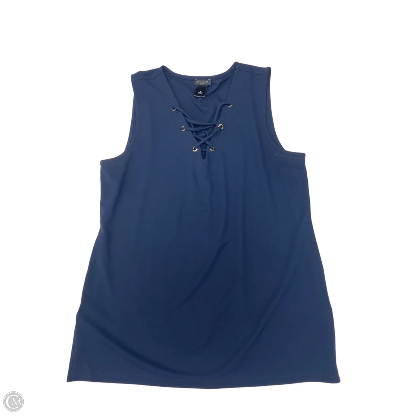 Top Sleeveless By Ann Taylor In Navy, Size: M