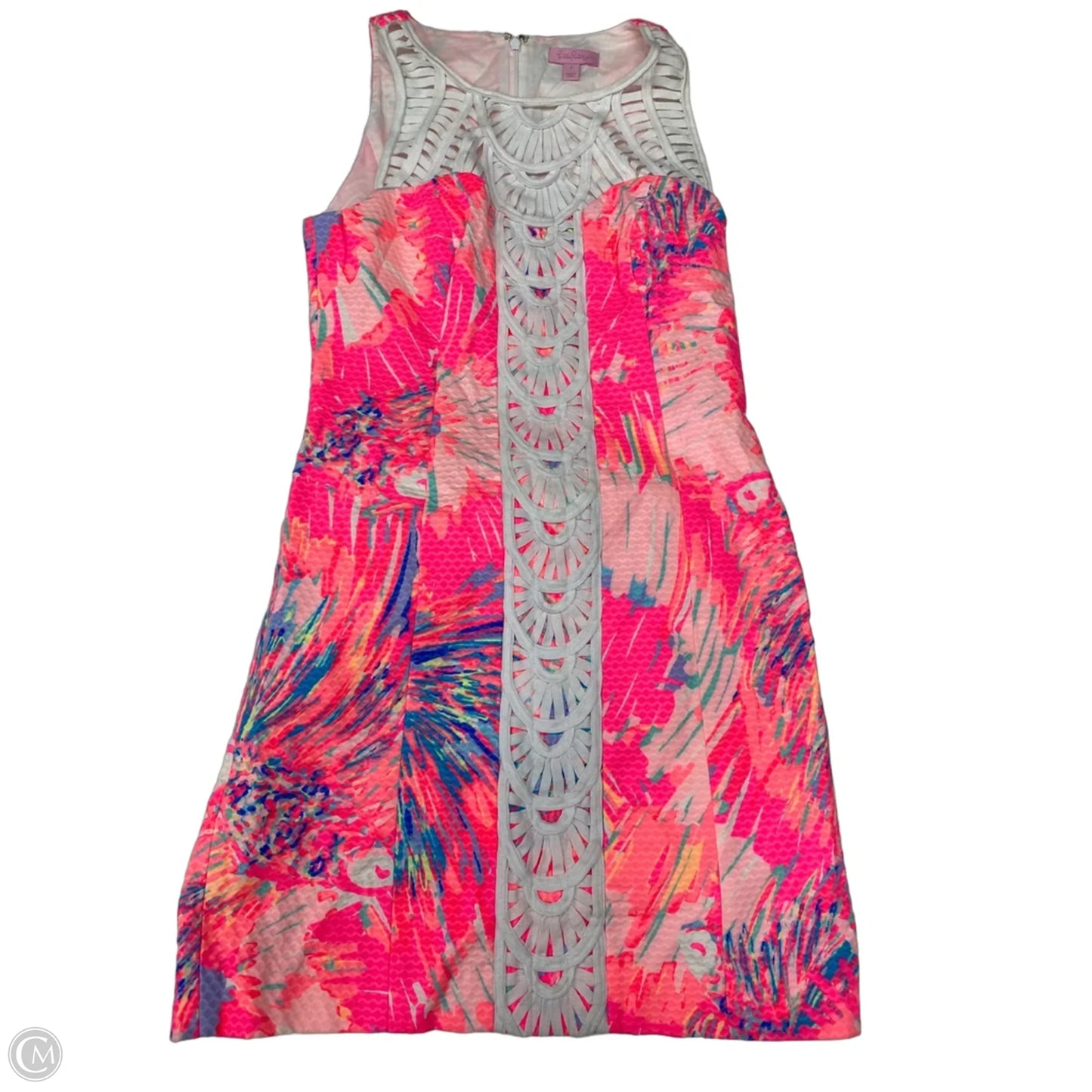 Dress Designer By Lilly Pulitzer In Pink & White, Size: 2