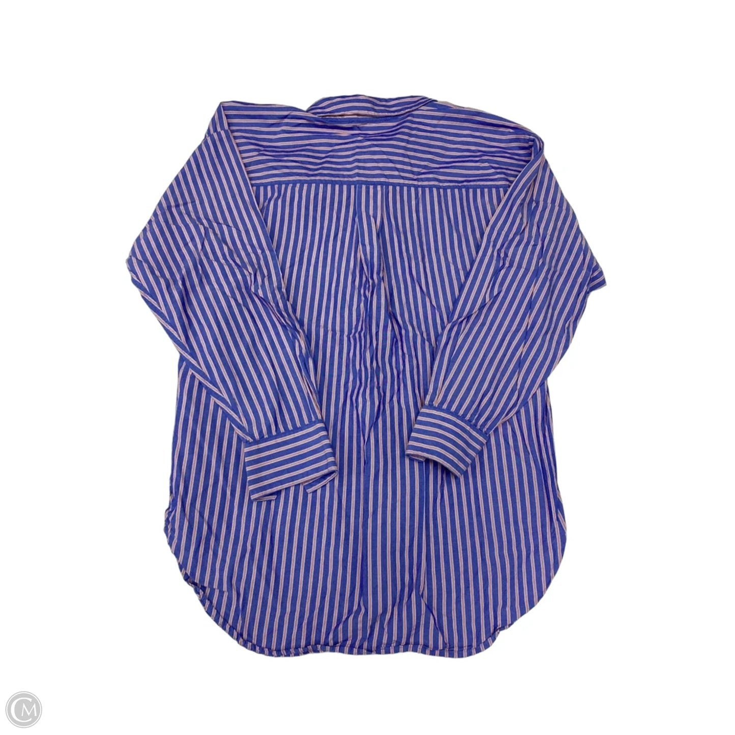 Top Long Sleeve By Loft In Striped Pattern, Size: M