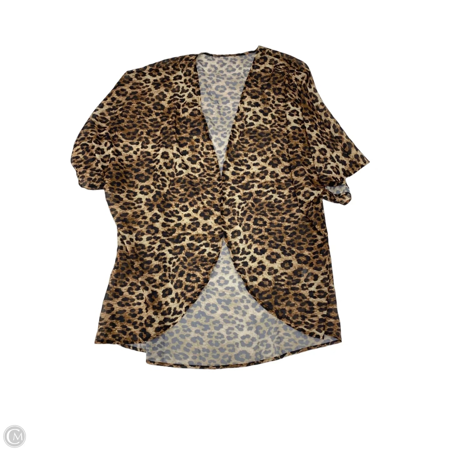 Kimono By Clothes Mentor In Animal Print, Size: Xl