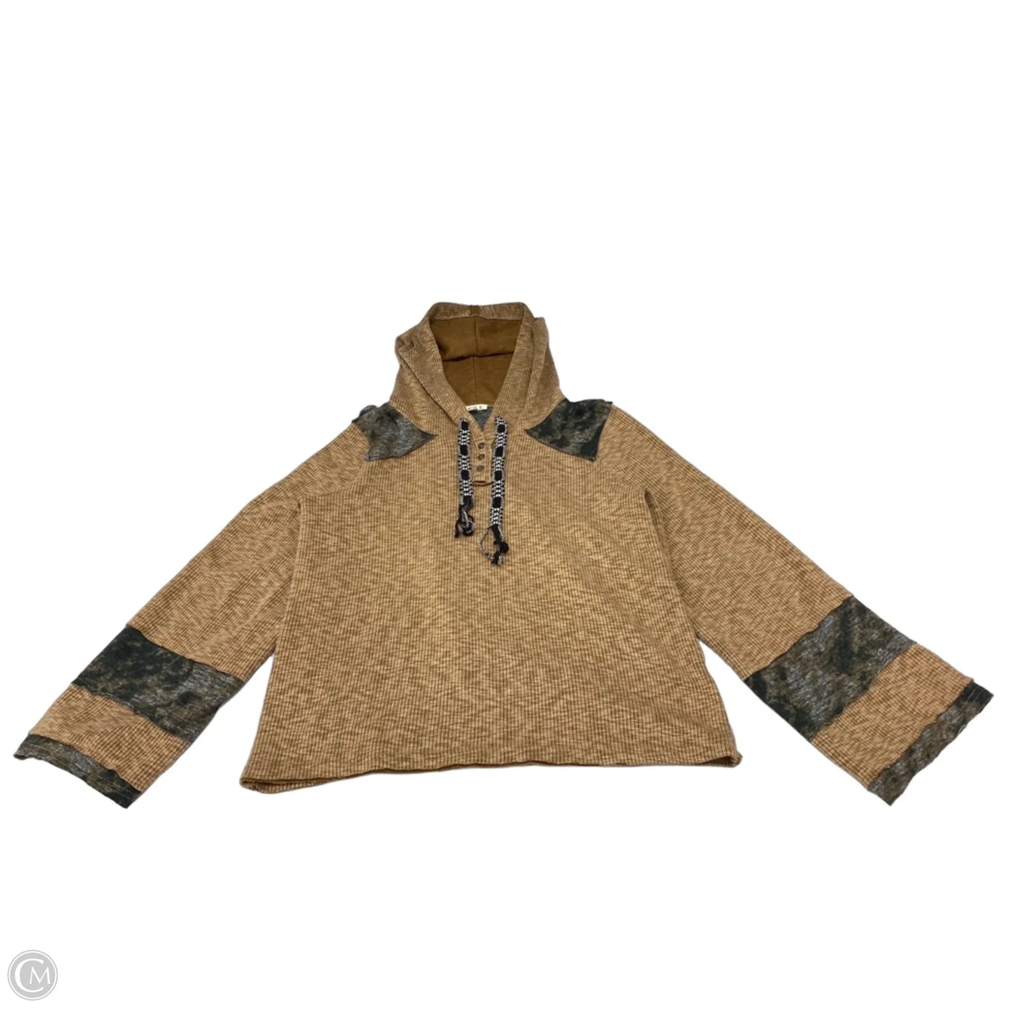 Sweatshirt Hoodie By Pol In Brown, Size: M