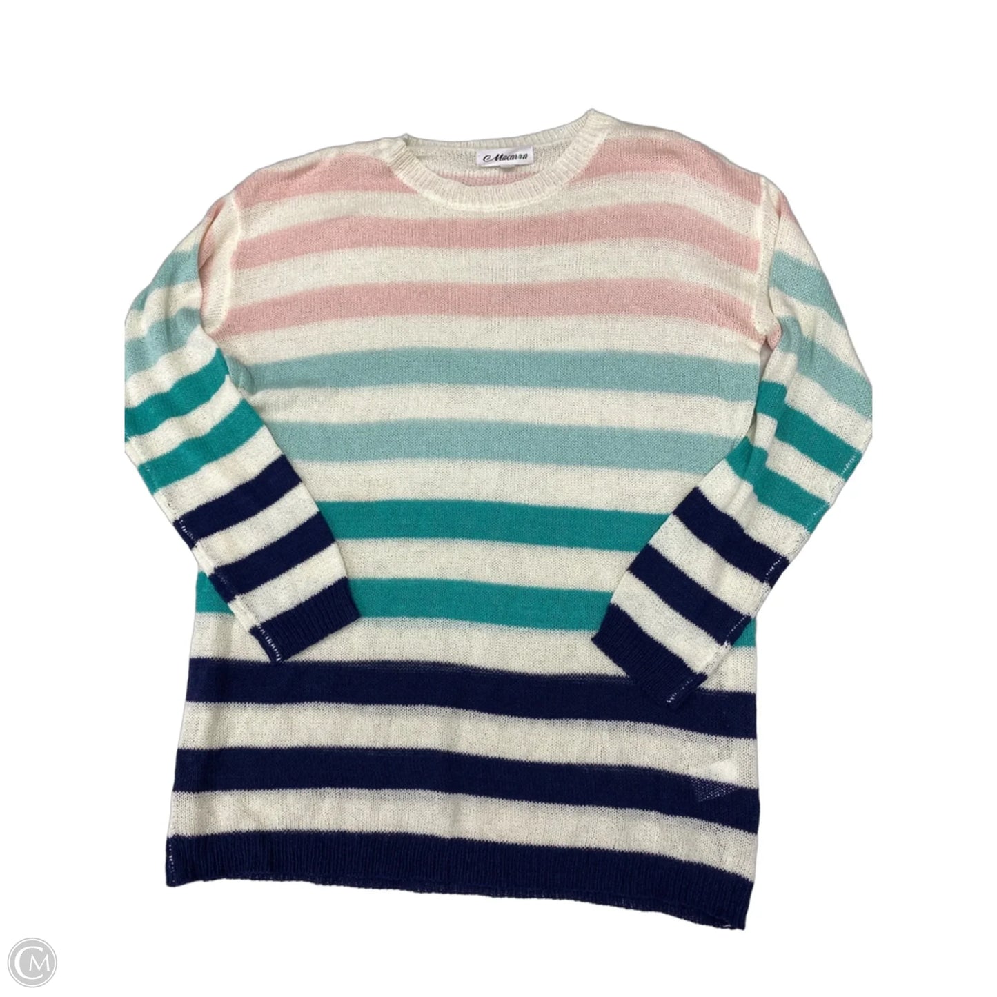 Sweater By Clothes Mentor In Striped Pattern, Size: M