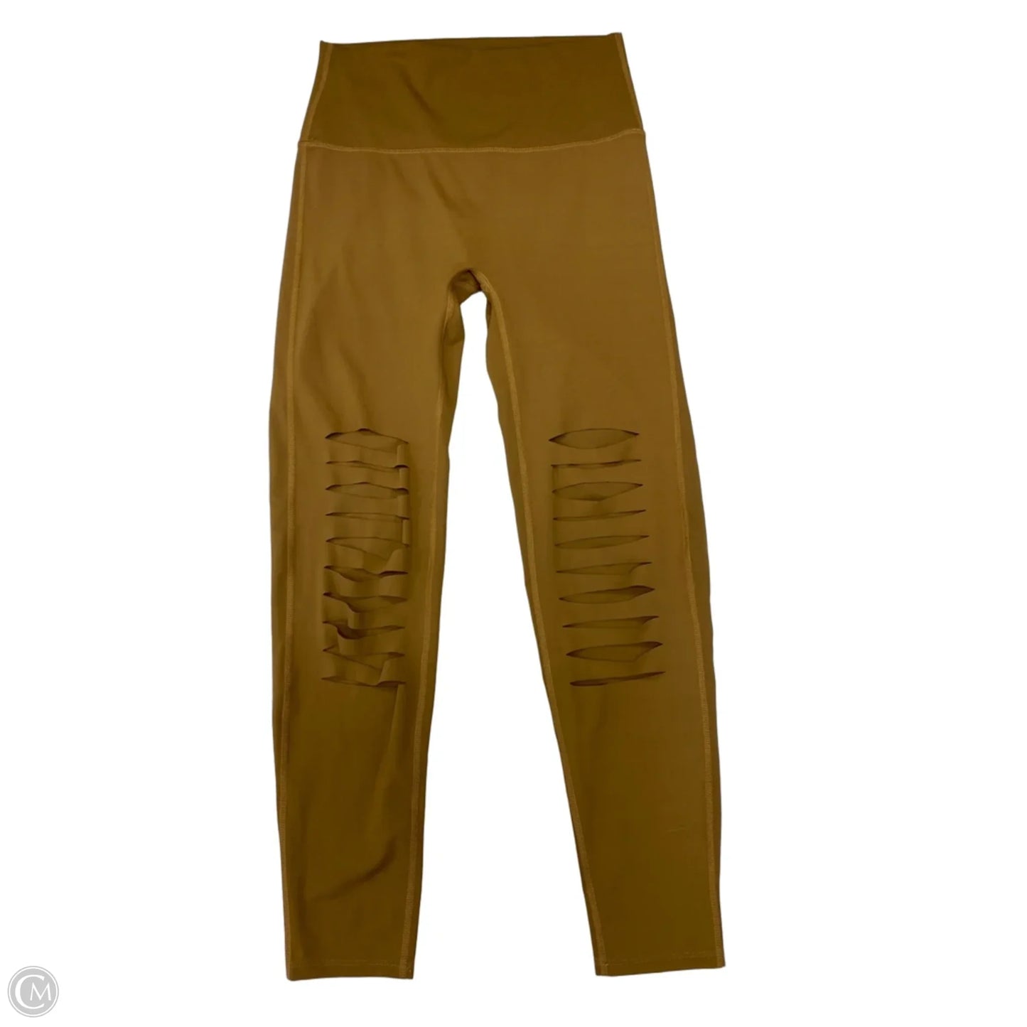 Athletic Leggings By Zenana In Brown, Size: L