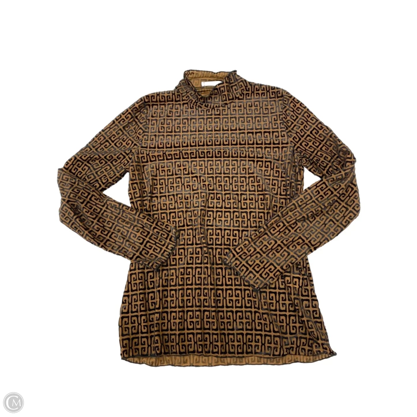 Top Long Sleeve By Jade In Black & Brown, Size: M