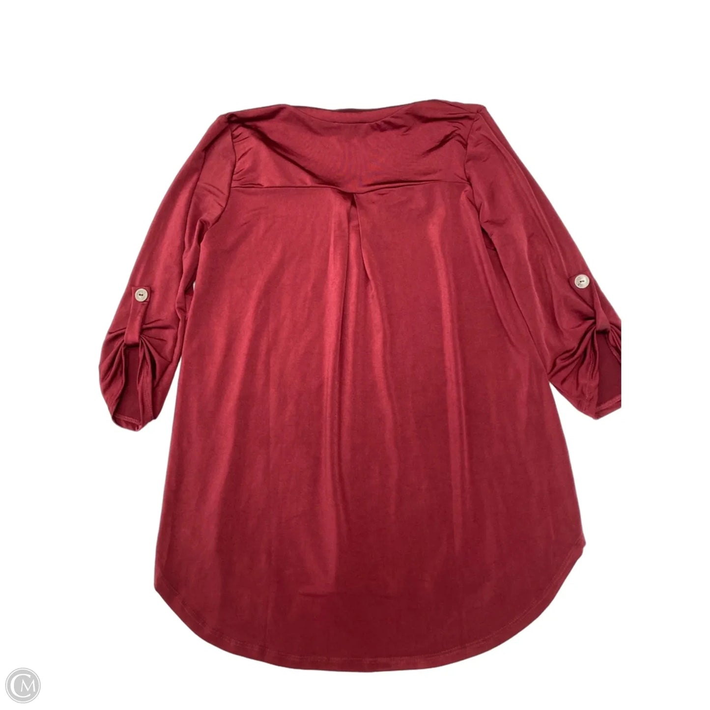 Top Long Sleeve By White Birch In Maroon, Size: S