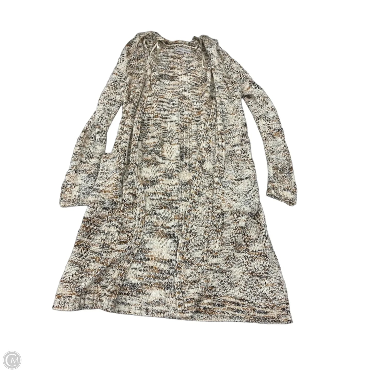 Sweater Cardigan By Knox Rose In Beige, Size: L